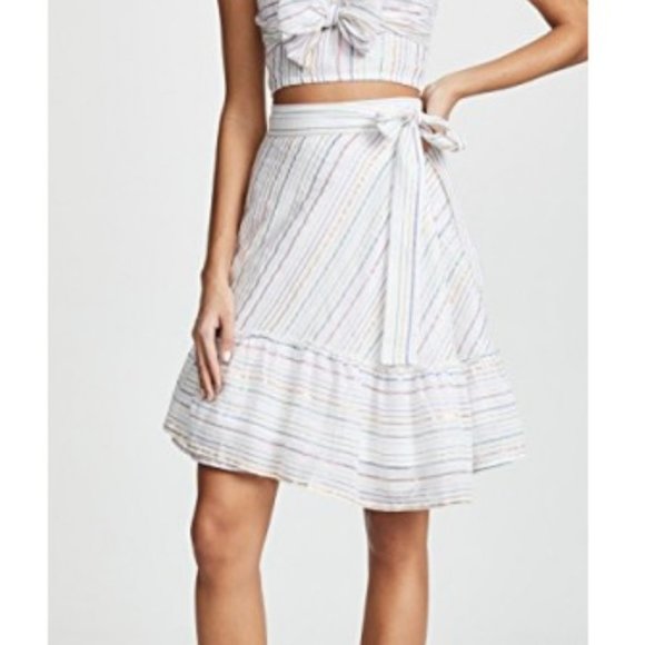 Apiece Apart Tamarind Rainbow Wrap Skirt - Size 0 - Picture 1 of 11